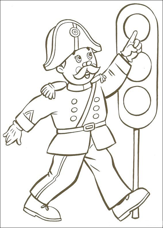 Plansa de colorat cu Noddy 17 9